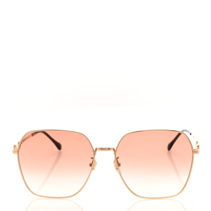 Gucci Metal Horsebit Square Sunglasses GG0882SA Gold 2 of 7