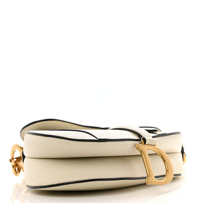 Christian Dior Grained Calfskin Saddle Bag With Strap Latte 4 of 15