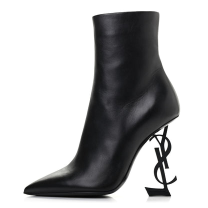 Saint Laurent Calfskin Opyum Ankle Boots 35 Black 1 of 13