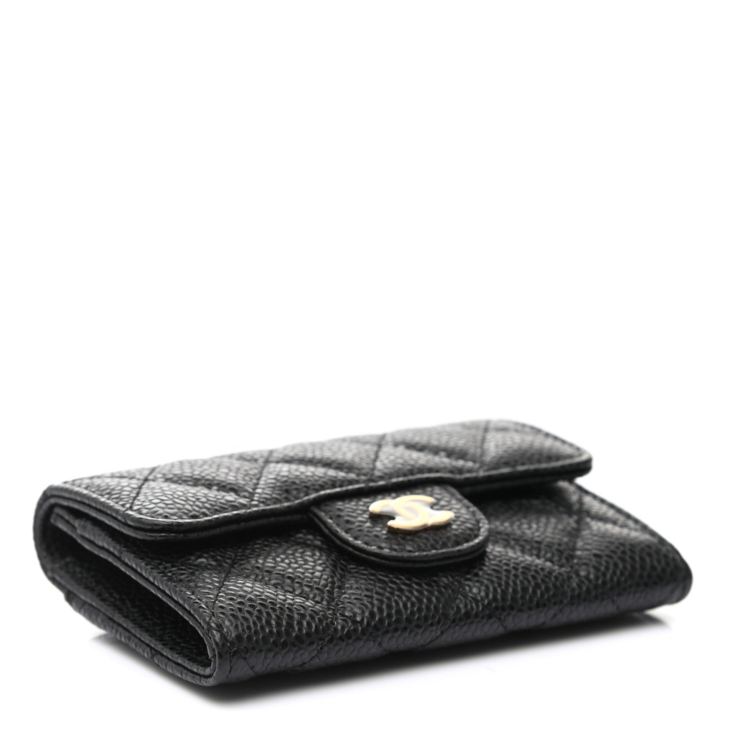Chanel Caviar Quilted Flap Card Holder Wallet Black 4 of 8