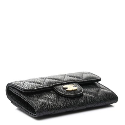 Chanel Caviar Quilted Flap Card Holder Wallet Black 4 of 8