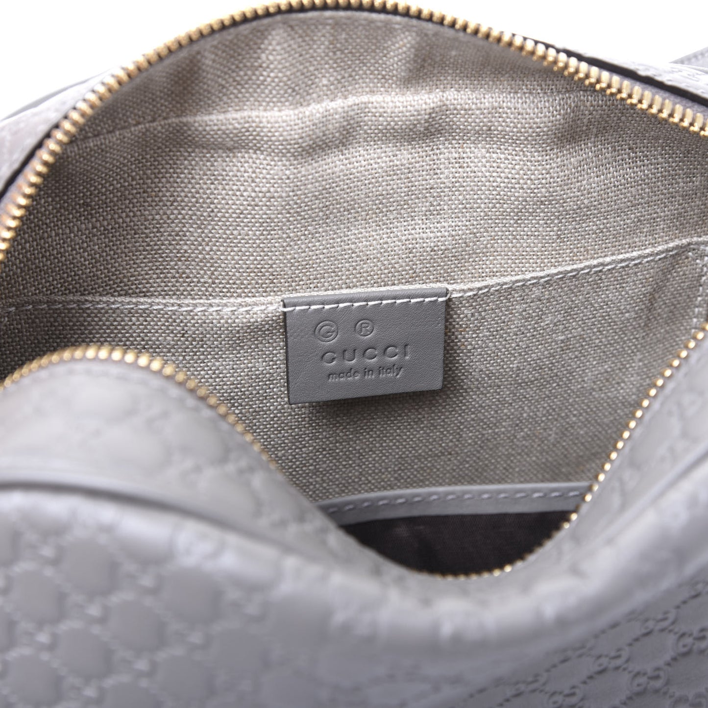 Microguccissima Mini Bree Messenger Bag Grey