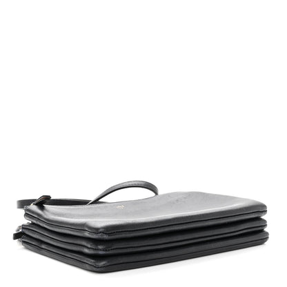 Celine Lambskin Small Trio Crossbody Bag Black 4 of 14