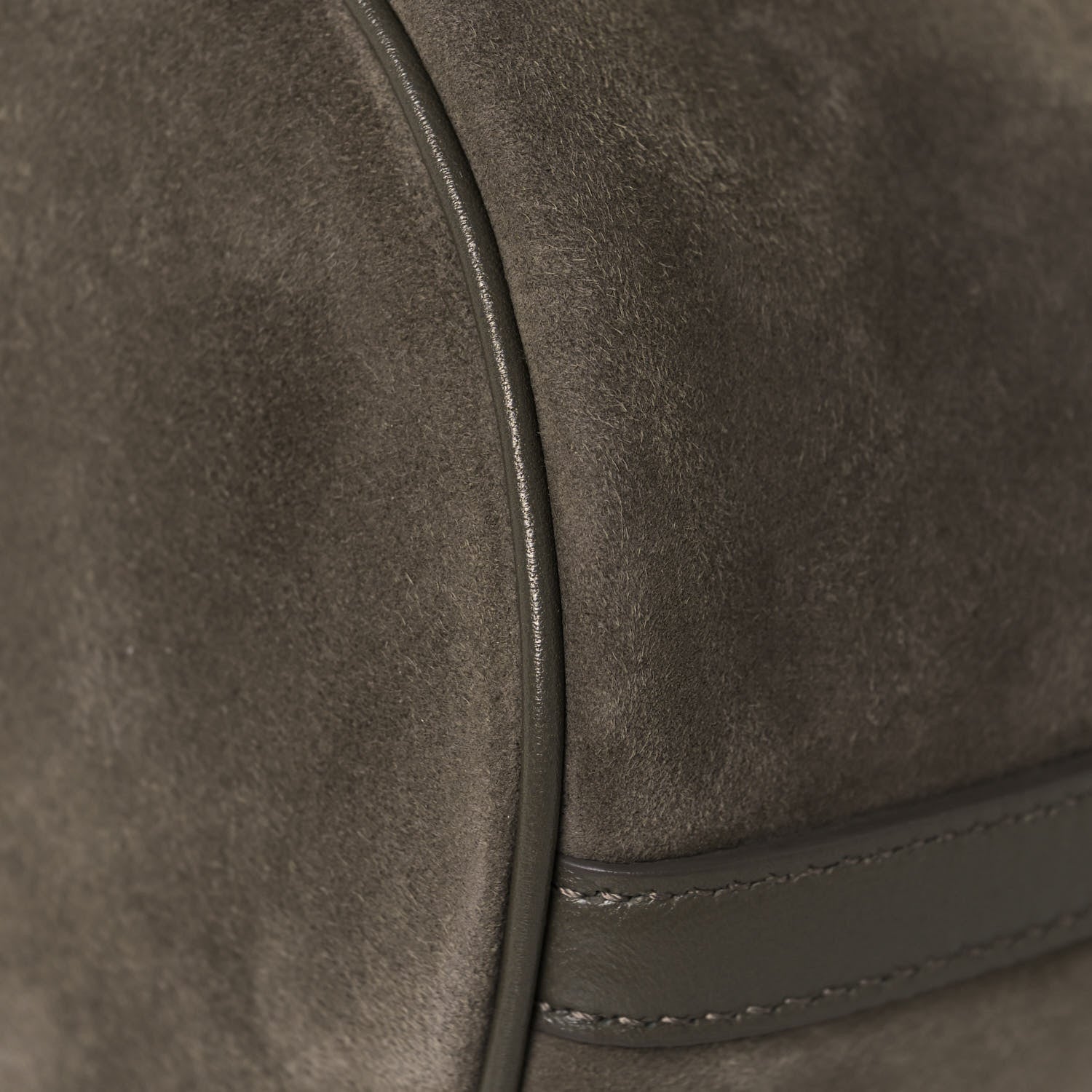 Saint Laurent Suede Calfskin Small Anja Bucket Grey 12 of 12