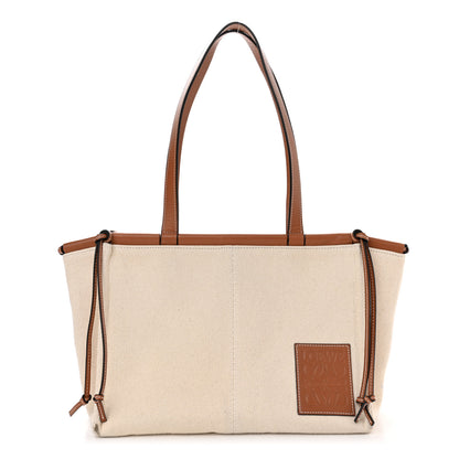 Loewe Canvas Calfskin Cushion Tote Beige 1 of 12