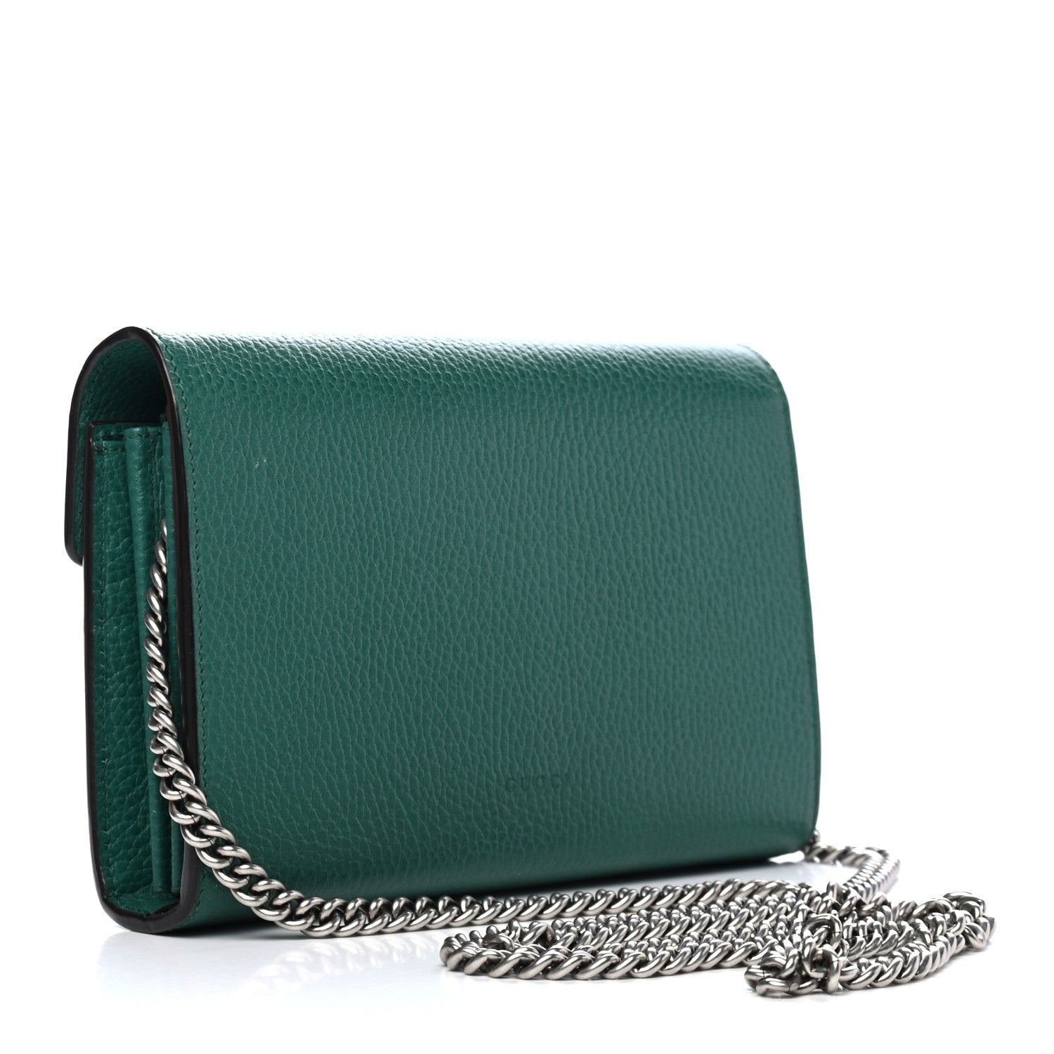 Gucci Calfskin Mini Dionysus Chain Wallet Emerald 2 of 4