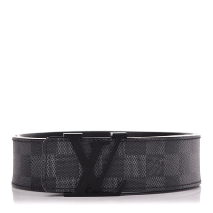 Louis Vuitton Damier Graphite 40mm LV Initiales Belt 90 36 1 of 7