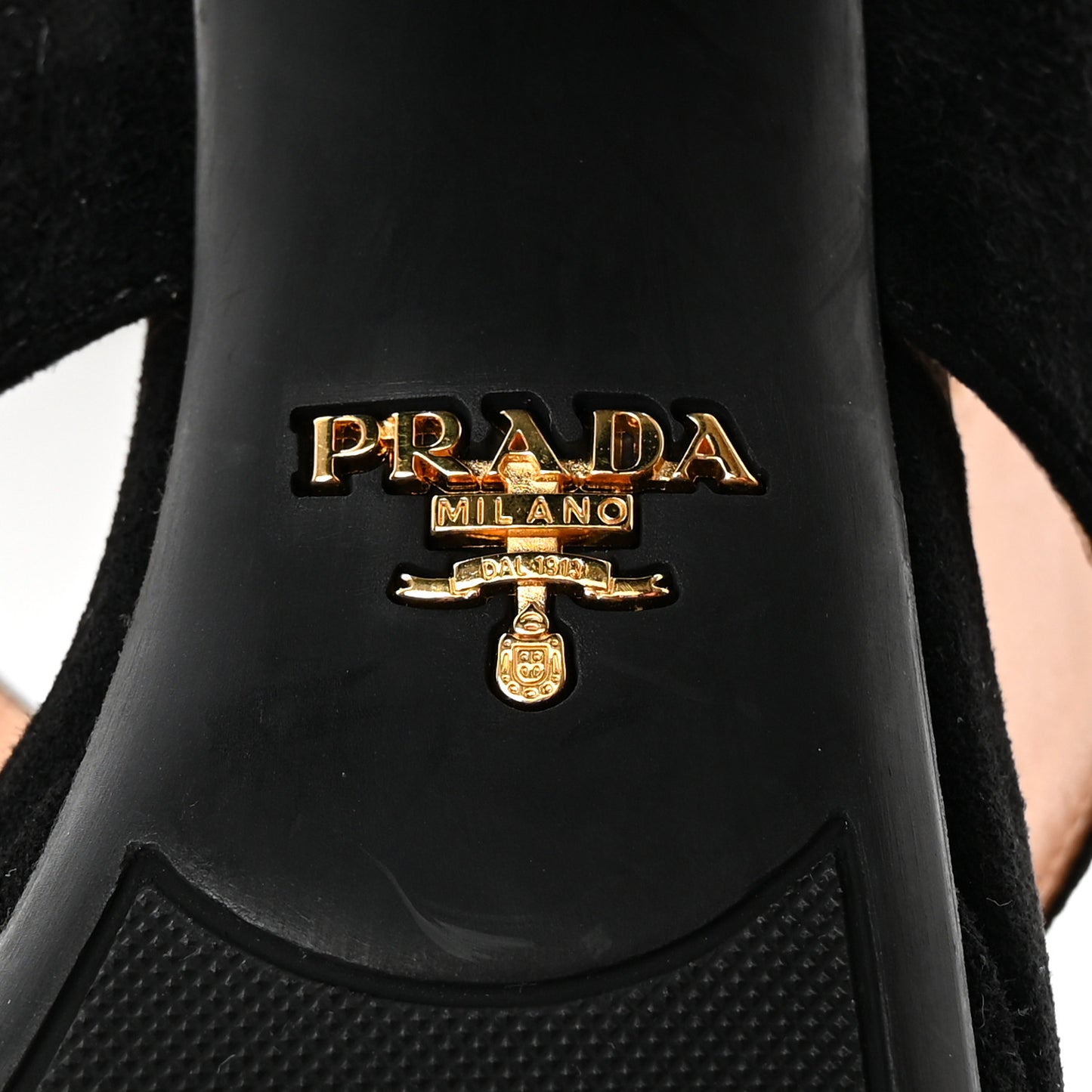 Suede Platform Sandals 38 Black
