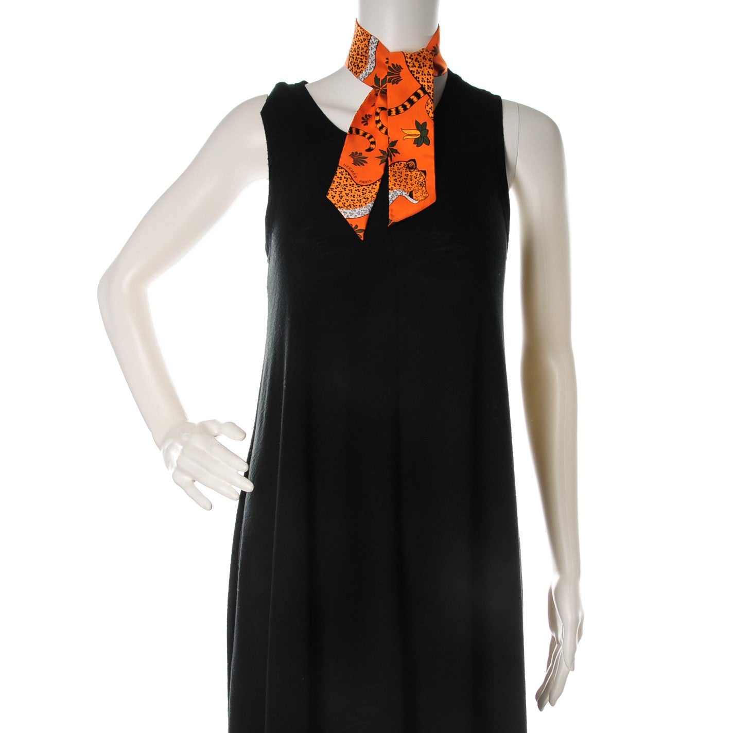 Silk Les Leopards Twilly Orange Abricot Vert