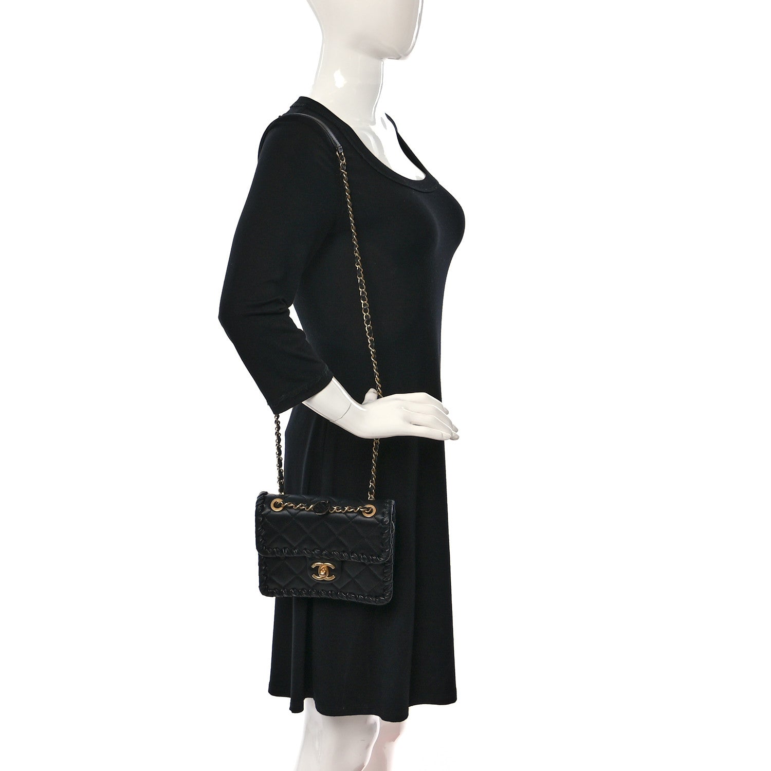 Chanel Calfskin Braided Mini My Own Frame Flap Black 2 of 9