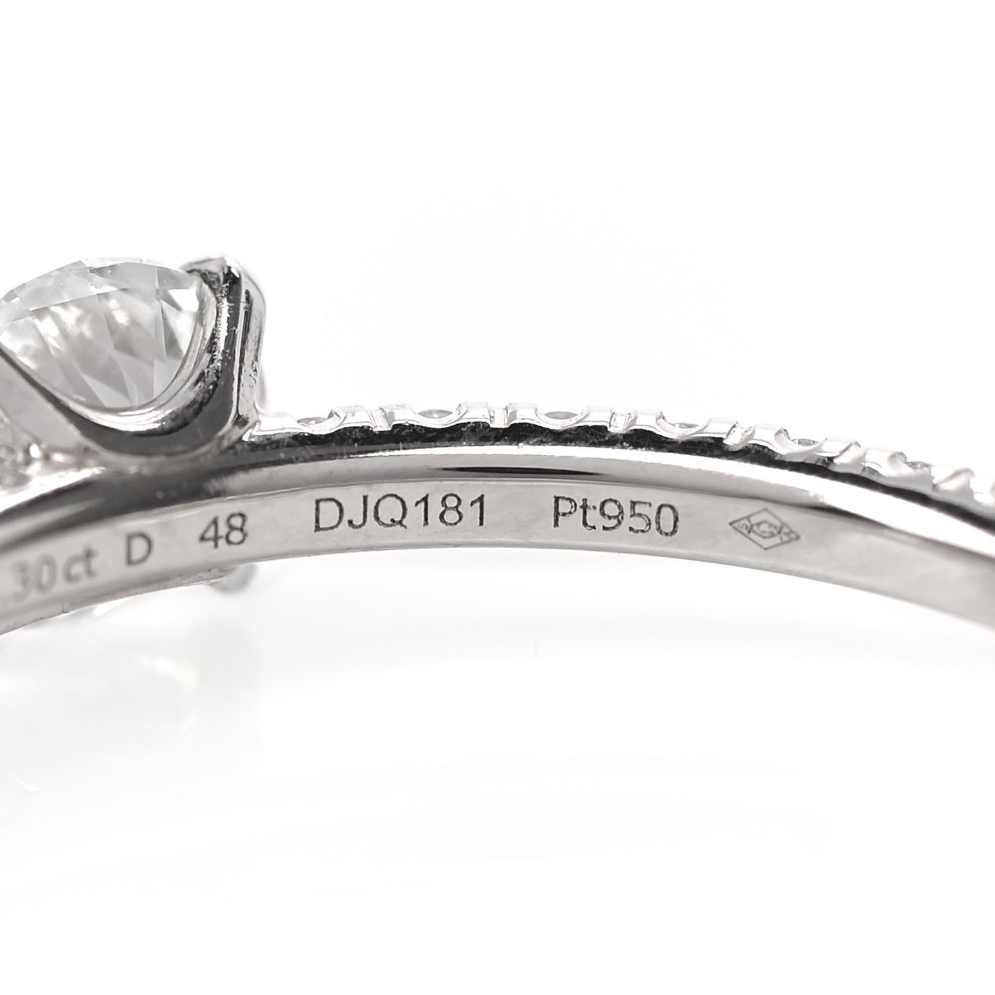 Platinum Diamond .30ct Etincelle De Cartier Solitaire Engagement Ring 47 4.25