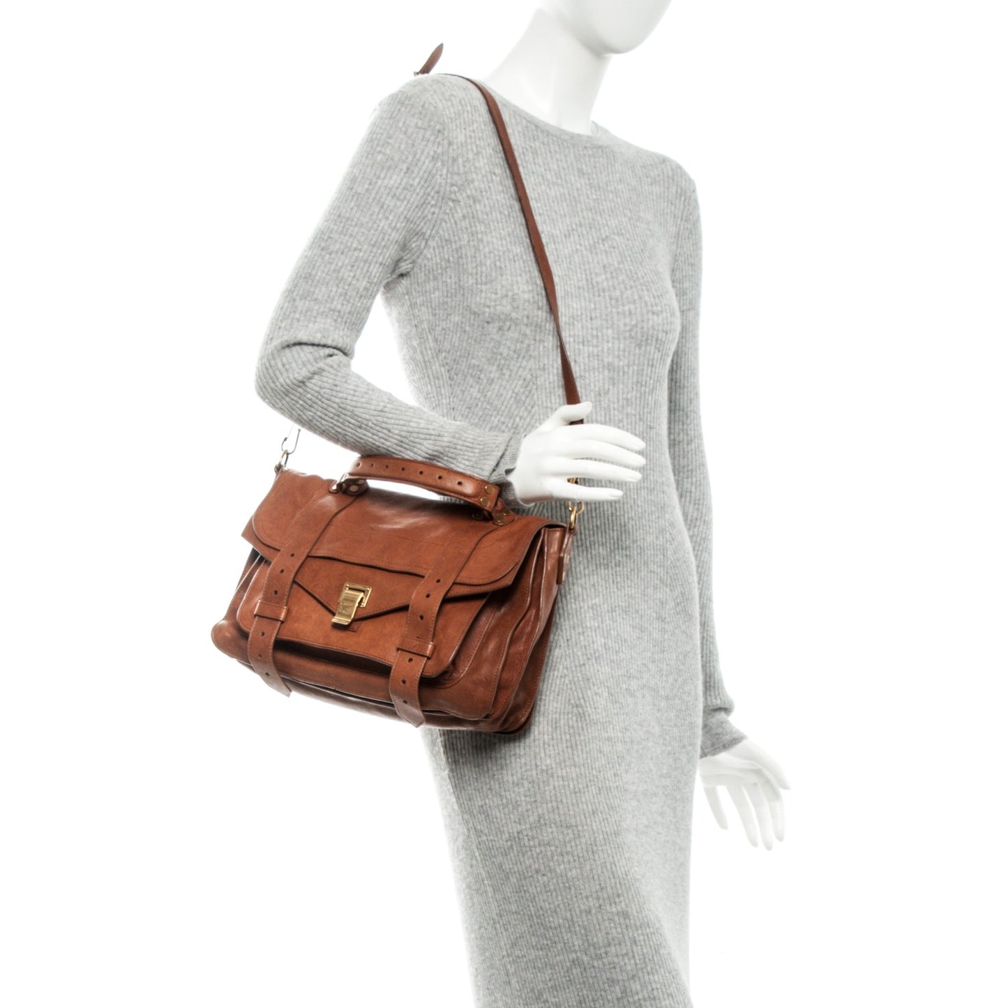 Lambskin Medium PS1 Satchel Saddle