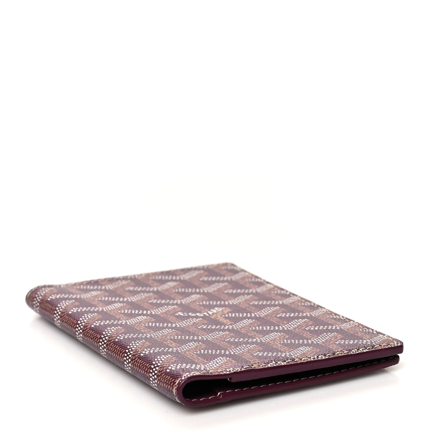 Goyardine Passport Wallet Burgundy