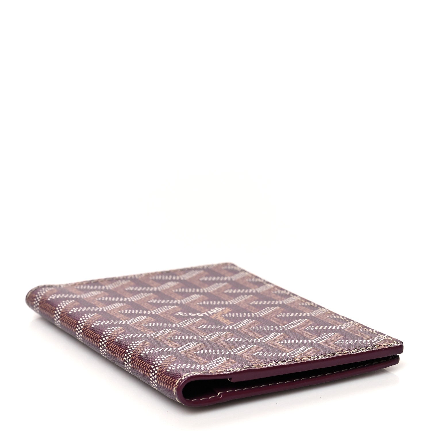 Goyard Goyardine Passport Wallet Burgundy 9 of 14