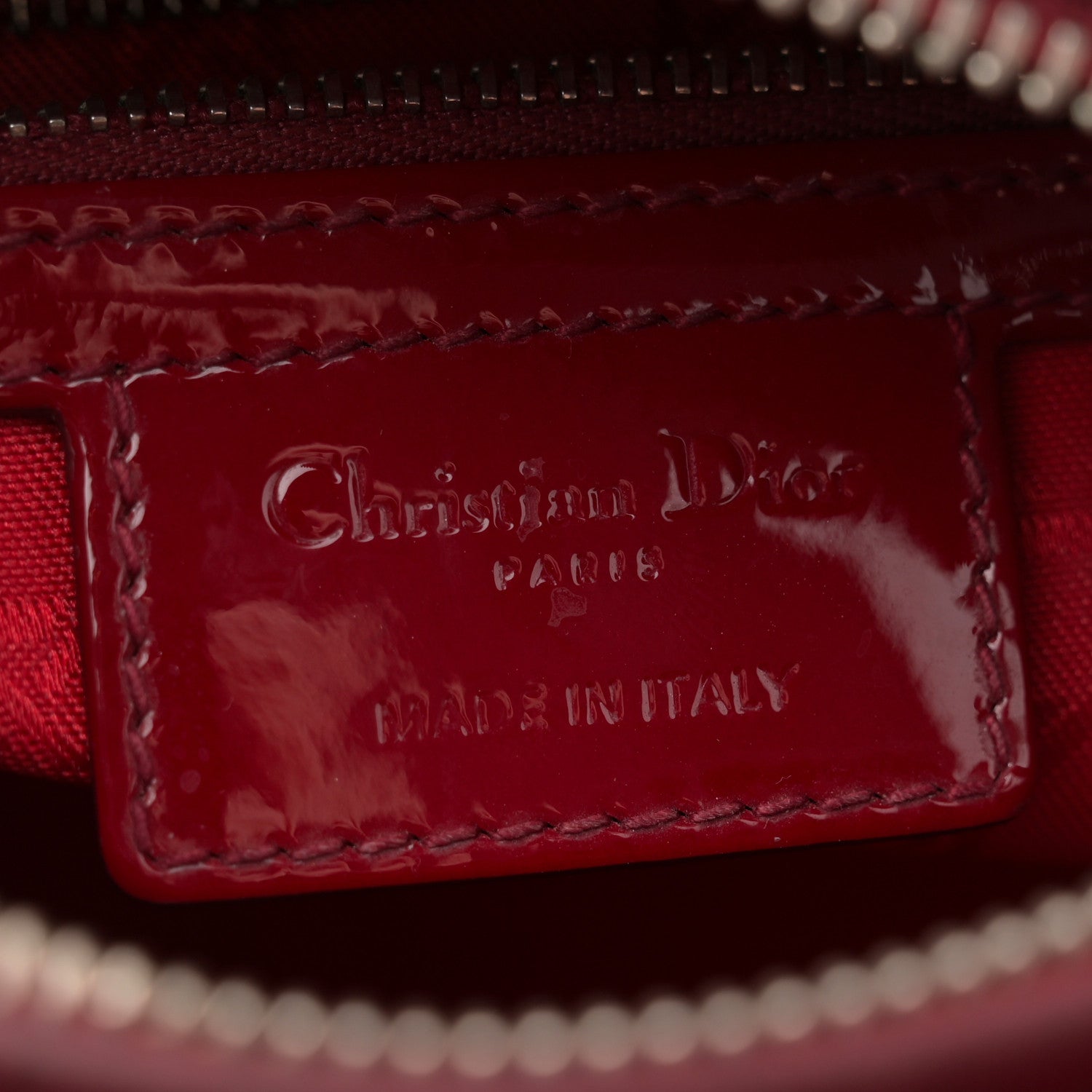 Christian Dior Patent Cannage Medium Lady Dior Red 6 of 12
