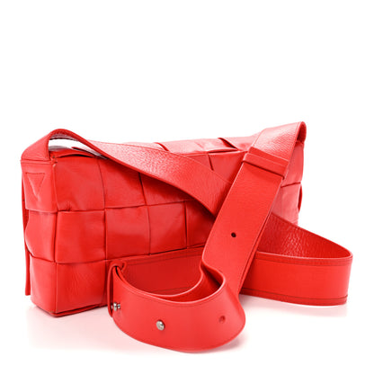 Bottega Veneta Paper Calfskin Intrecciato Stretch Cassette Bright Red 4 of 10