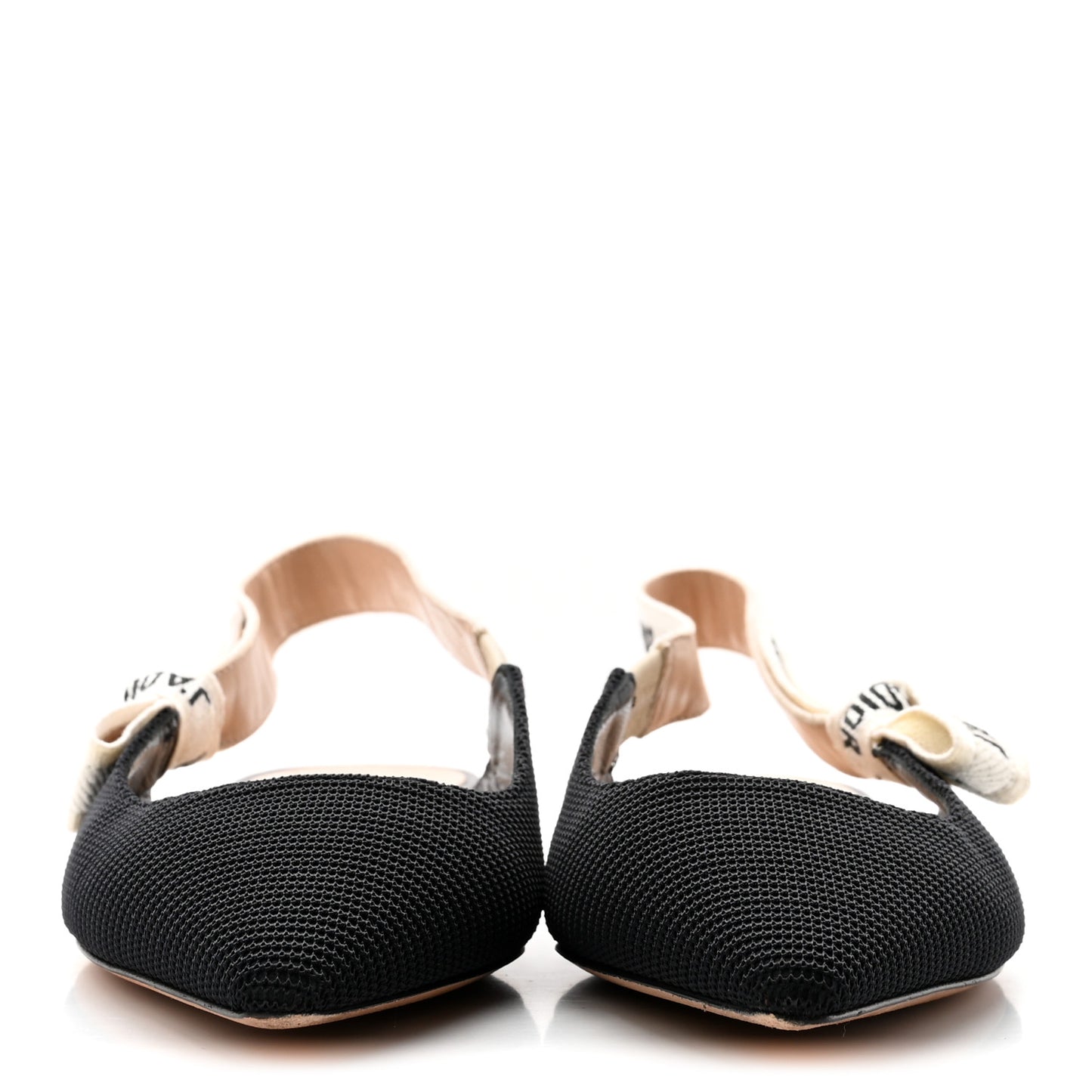 Technical Canvas Ribbon J'Adior Slingback Ballet Flats 36 Black