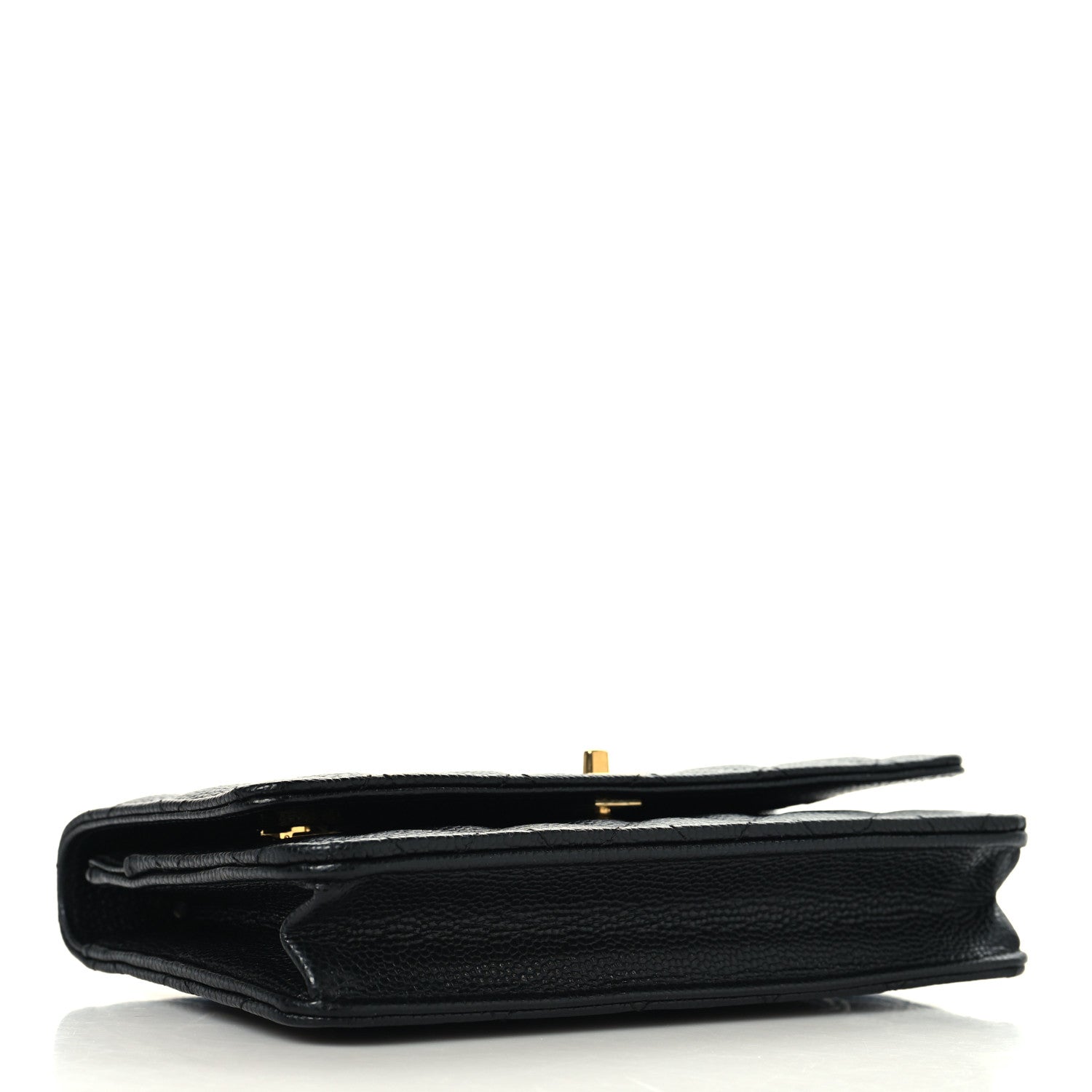Chanel Caviar Quilted CC Turnlock Wallet On Chain WOC Black 4 of 12