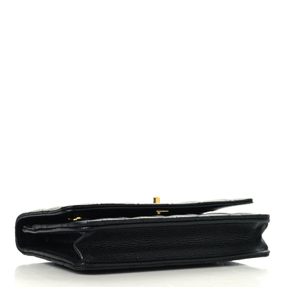 Chanel Caviar Quilted CC Turnlock Wallet On Chain WOC Black 4 of 12