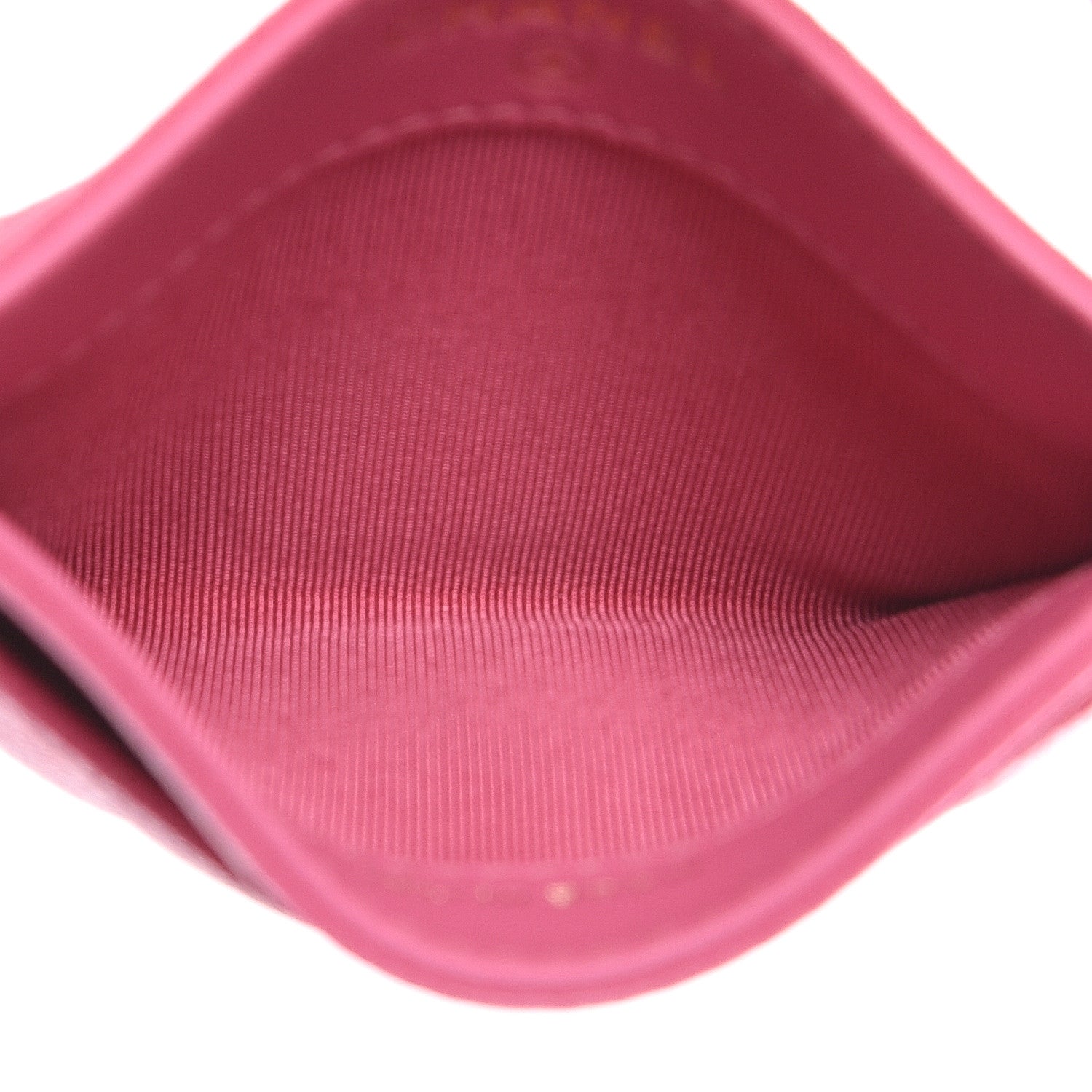 Chanel Caviar Quilted Card Holder Pink 4 of 6