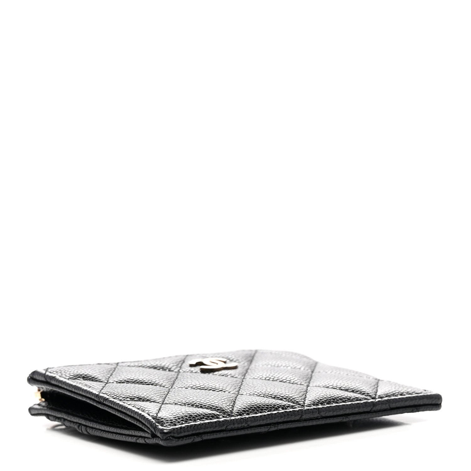 Chanel Caviar Quilted CC Zip Card Holder Black 4 of 8