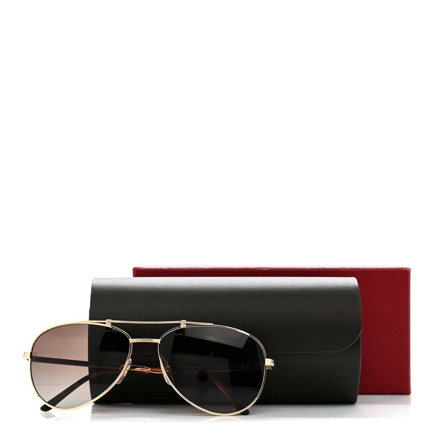 Santos CT0083S Aviator Sunglasses Gold Tortoise
