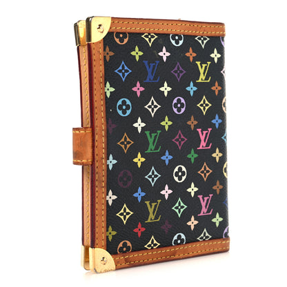 Louis Vuitton Monogram Multicolor Small Ring Agenda Cover Black 3 of 7