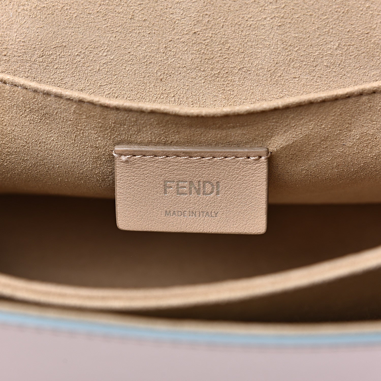 Fendi Vitello Liberty Scalloped Studded Kan I Shoulder Bag Soap 5 of 10