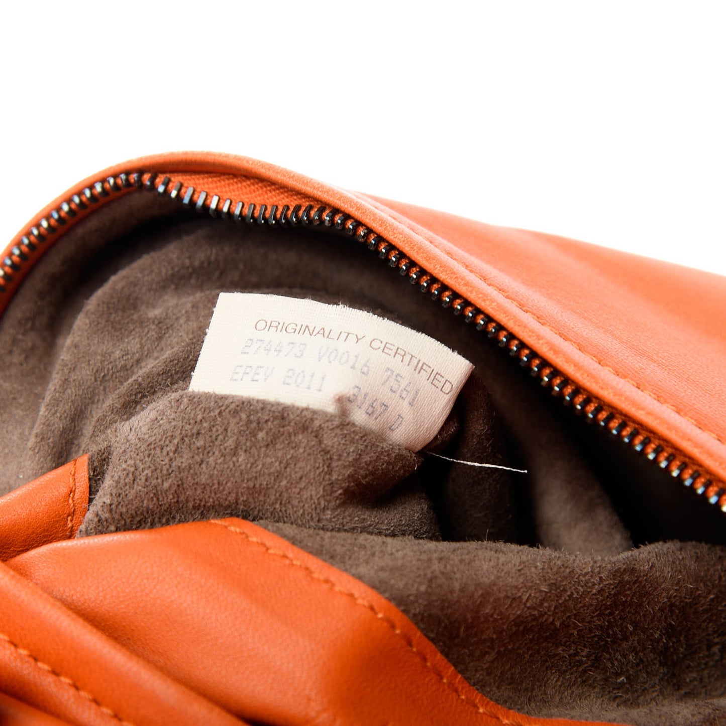 Nappa Intrecciato Turnlock Clutch Tangerine