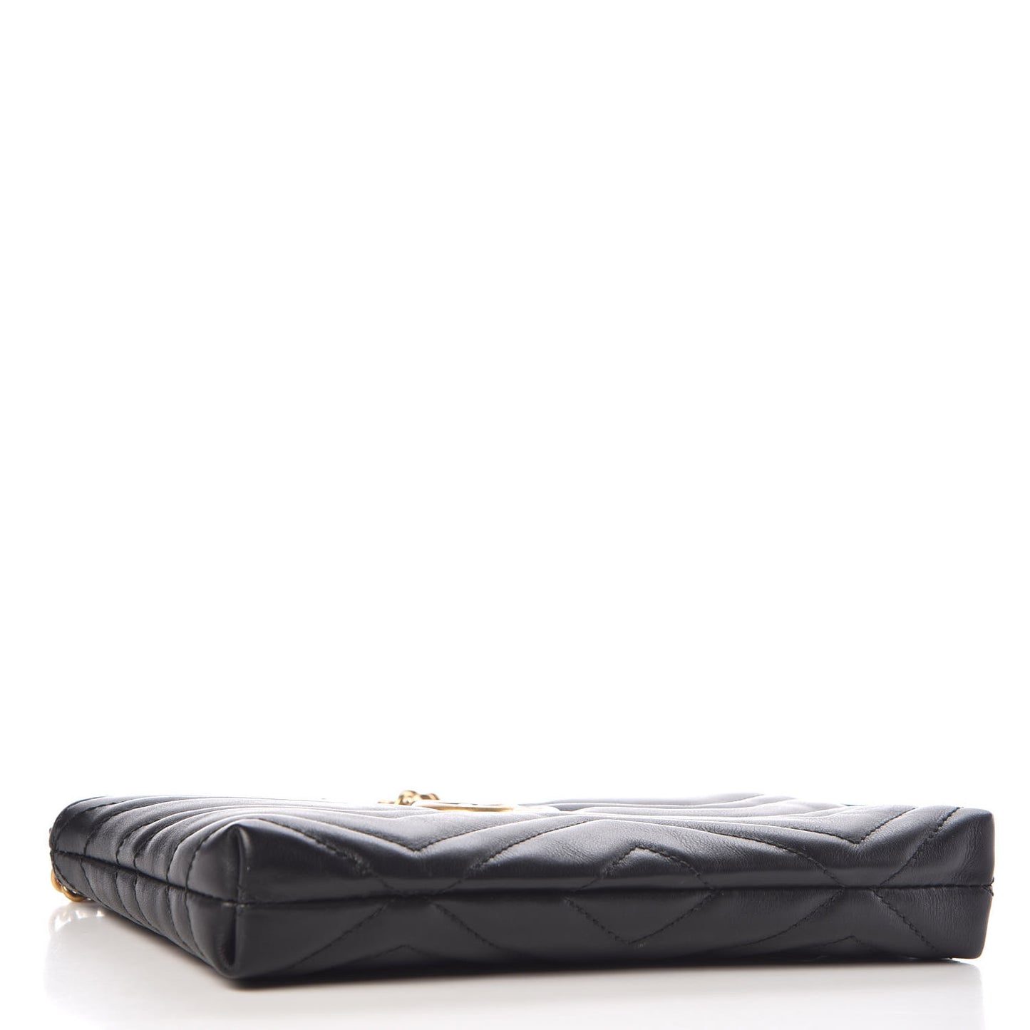 Calfskin Matelasse Mini GG Marmont Chain Bag Black
