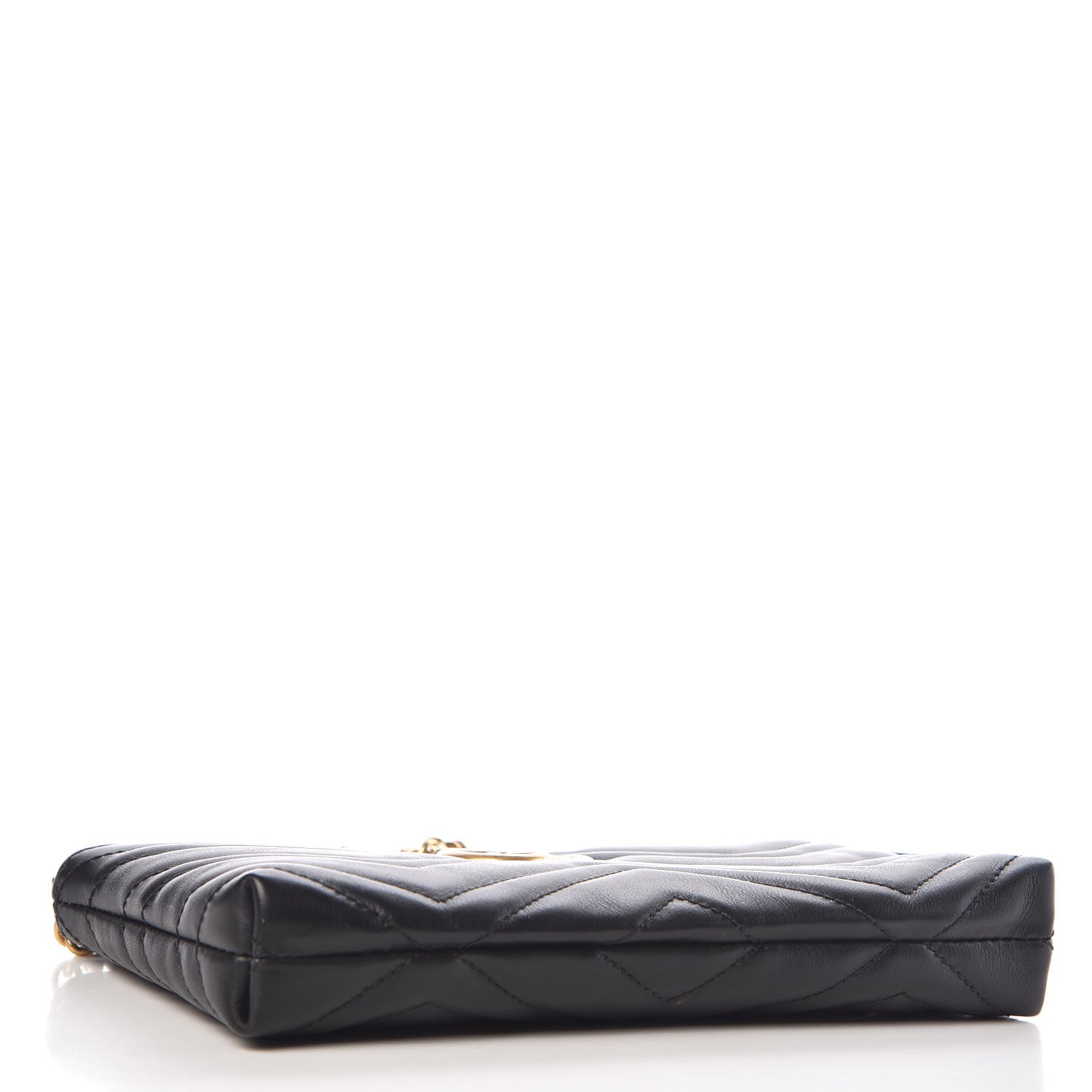 Gucci Calfskin Matelasse Mini GG Marmont Chain Bag Black 4 of 11