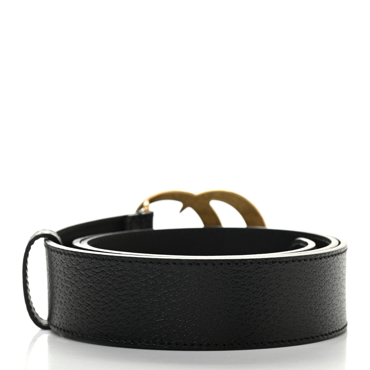 Gucci Textured Calfskin Double G 40mm Belt 95 38 Black 2 of 5