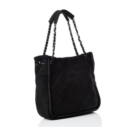Chanel Shearling Quilted Mademoiselle Tote Black 3 of 10