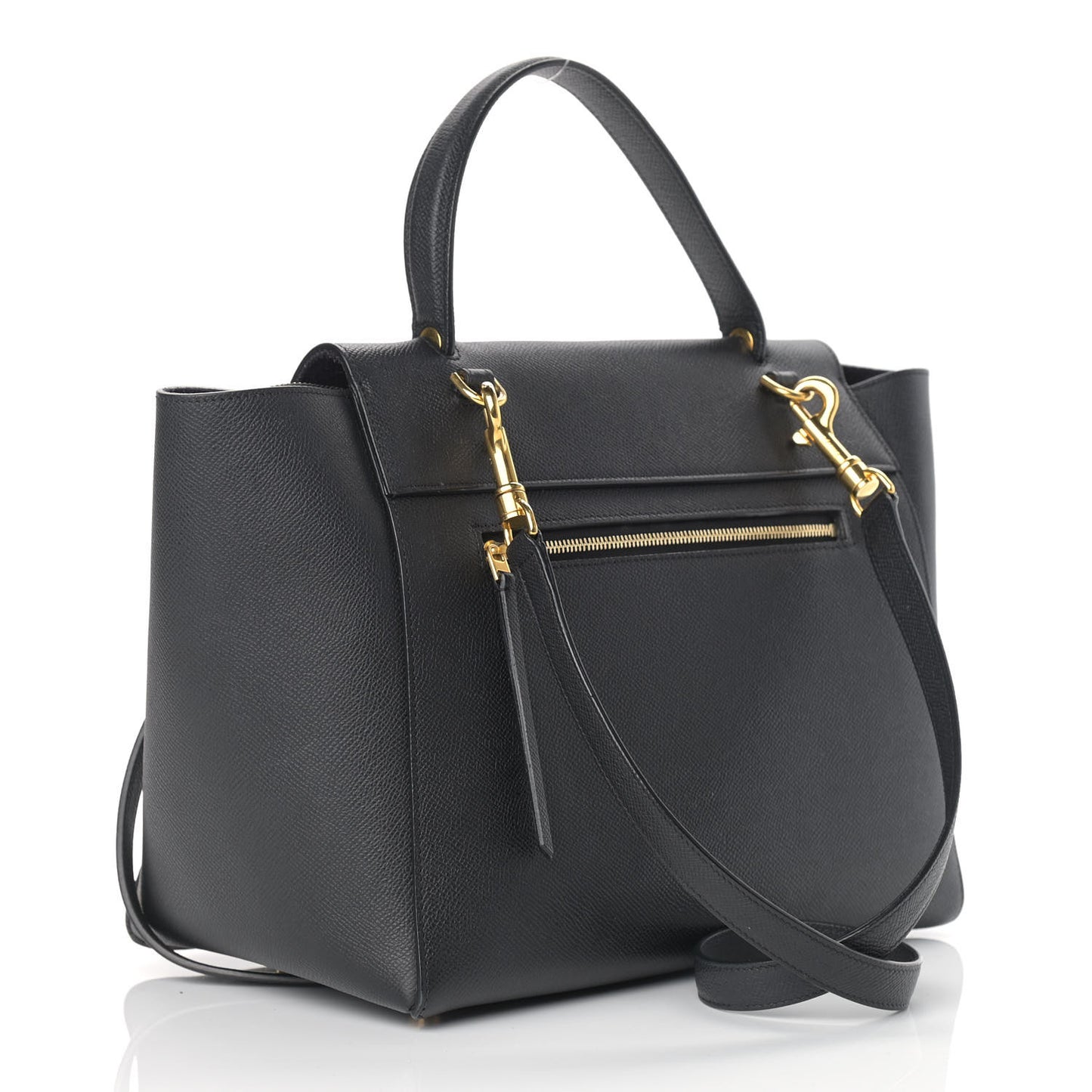 Grained Calfskin Mini Belt Bag Black