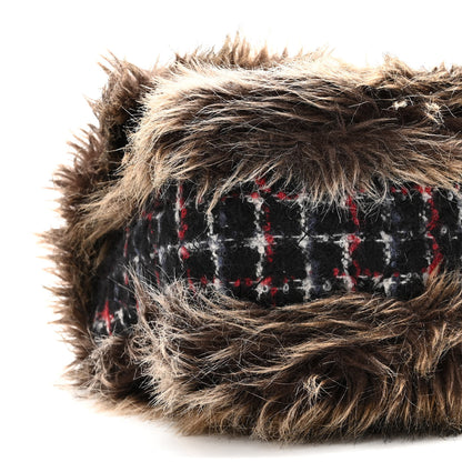 Chanel Tweed Arctic Fantasy Fur Flap Blue Red 9 of 10