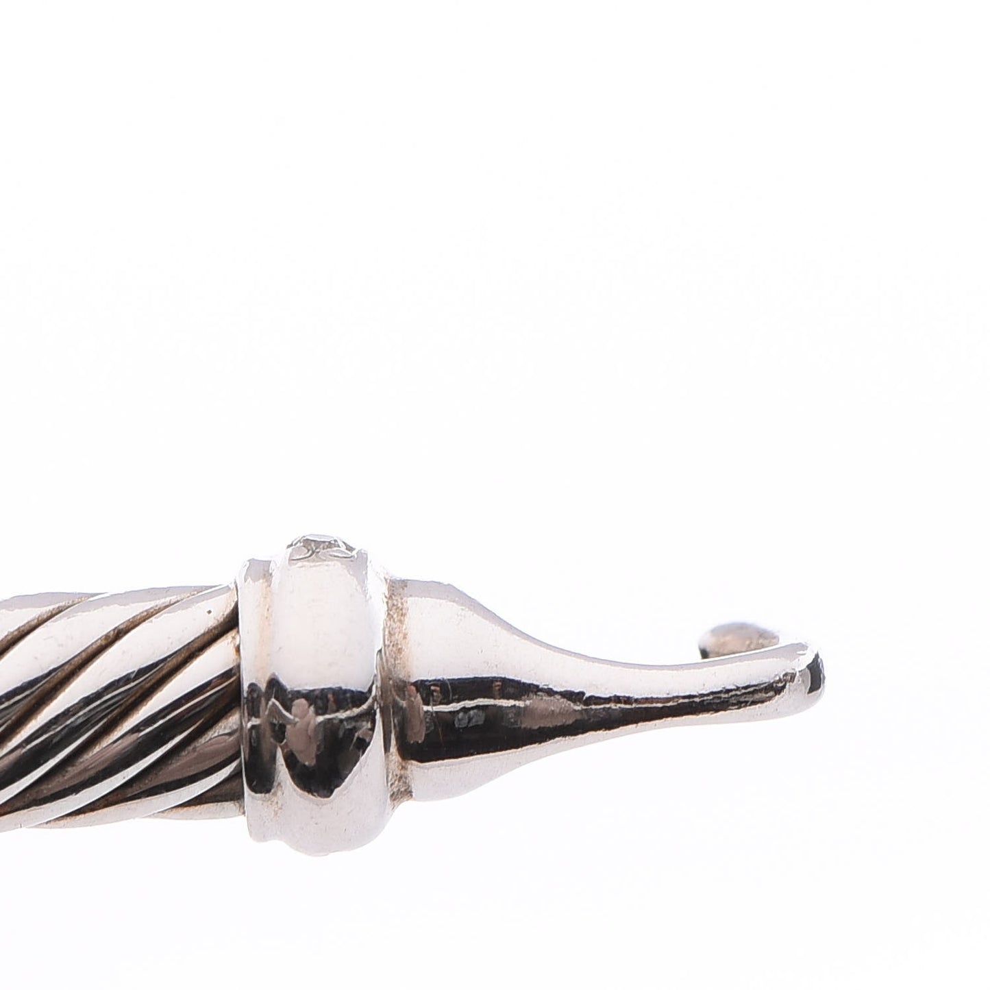 Sterling Silver Diamond 5mm Cable Buckle Bracelet