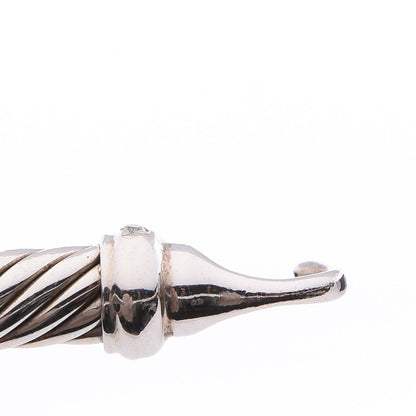 David Yurman Sterling Silver Diamond 5mm Cable Buckle Bracelet 6 of 7