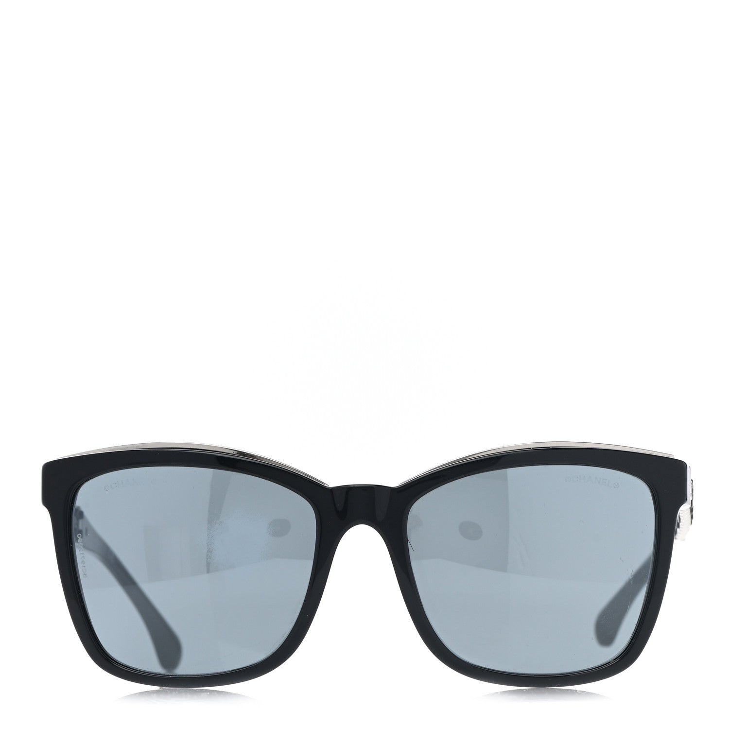 Chanel Calfskin Square Chain Sunglasses 5360-Q-A Black 2 of 9