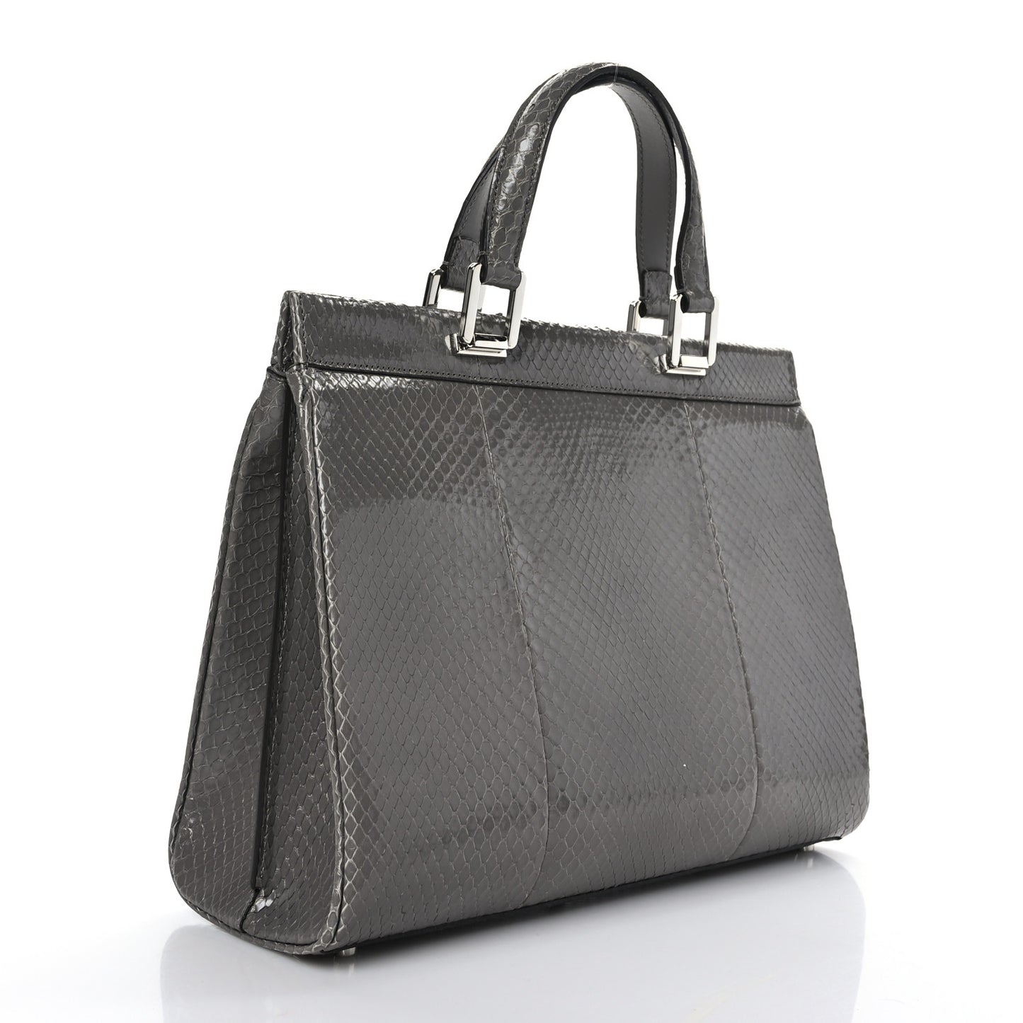 Elaphe Medium Zumi Top Handle Bag Dusty Grey