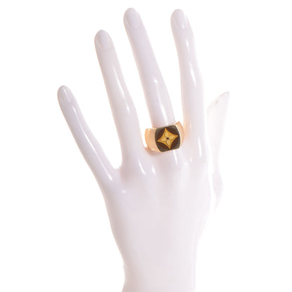Louis Vuitton Gold Plated Sterling Silver Mens Fleur Ring Size M 2 of 6