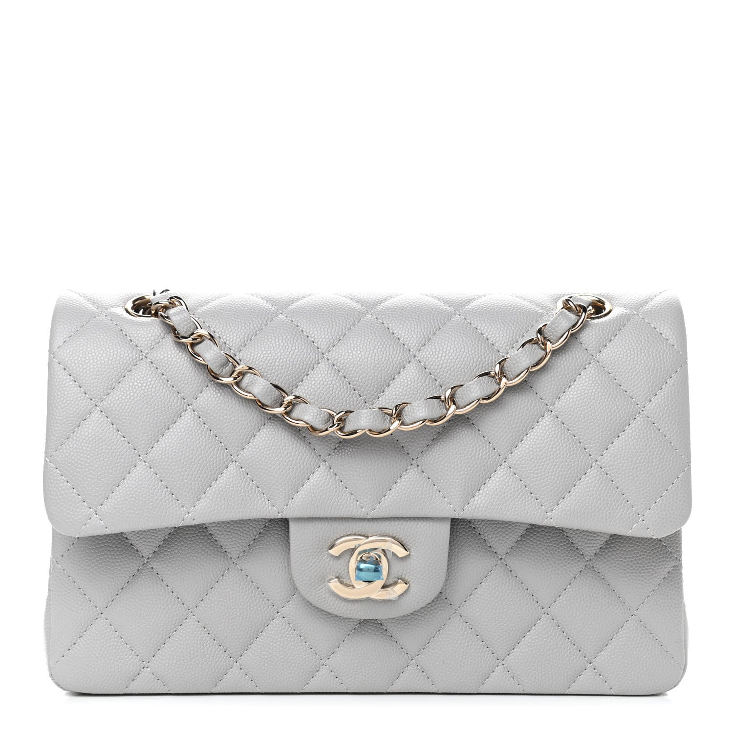 Chanel Caviar Quilted Small Double Flap Grey 1 of 4