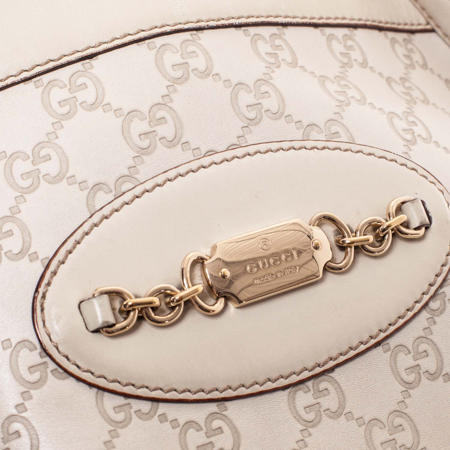 Gucci Guccissima Punch Tote Ivory 6 of 7