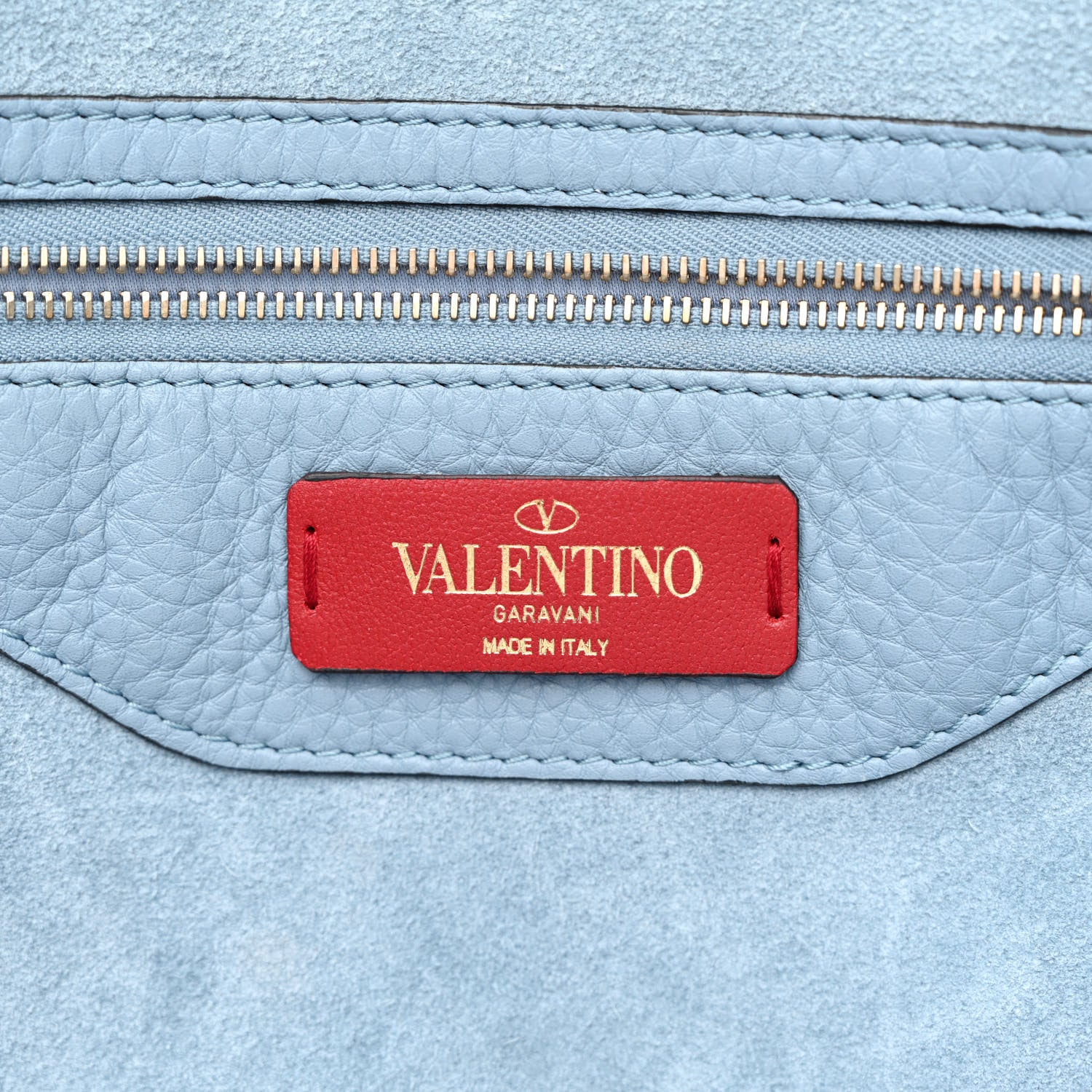 Valentino Garavani Grained Calfskin Rockstud Shoulder Tote Niagara 6 of 12