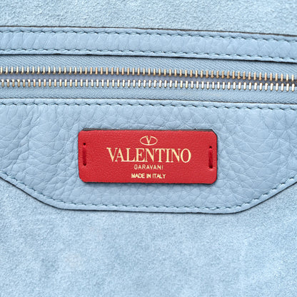 Valentino Garavani Grained Calfskin Rockstud Shoulder Tote Niagara 6 of 12