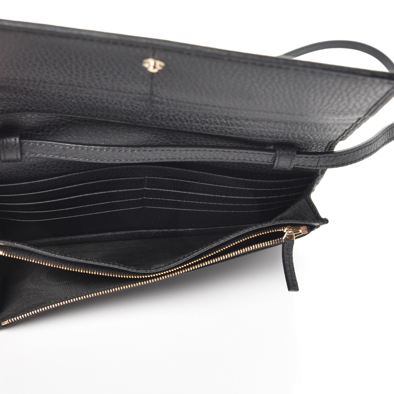 Gucci Dollar Calfskin Mini Swing Wallet Bag Black 6 of 8