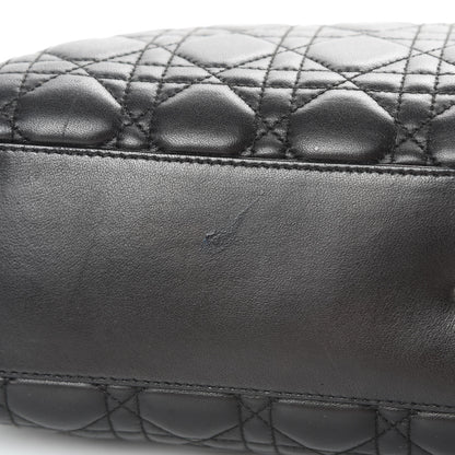 Christian Dior Lambskin Cannage Large Lady Dior Shopper Tote Black 13 of 15