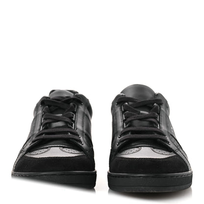Christian Dior Calfskin Suede Logo Sneakers 36.5 Black 3 of 12