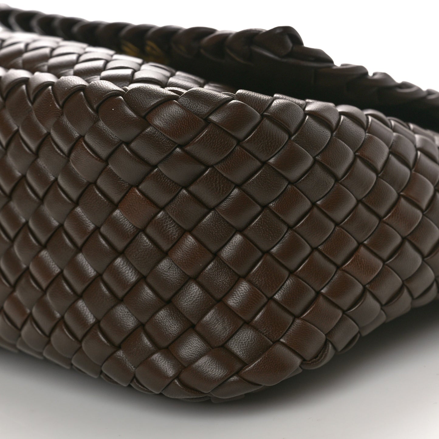 Nappa Intreccicio Padded Small Cobble Shoulder Bag Light Brown