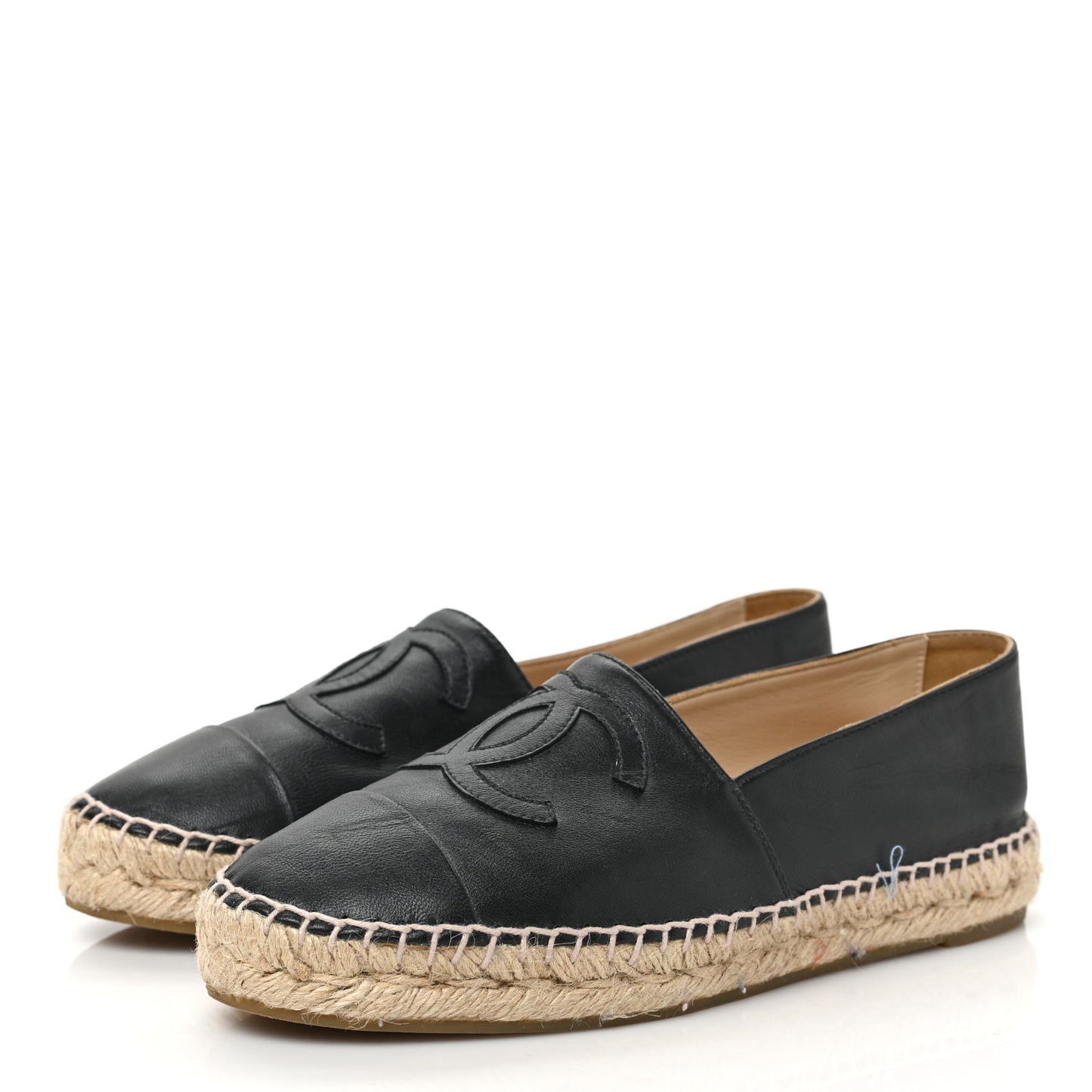 Lambskin CC Espadrilles 38 Black