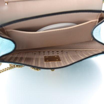 Chloe Ayers Perforated Mini Drew Shoulder Bag Washed Blue 5 of 10